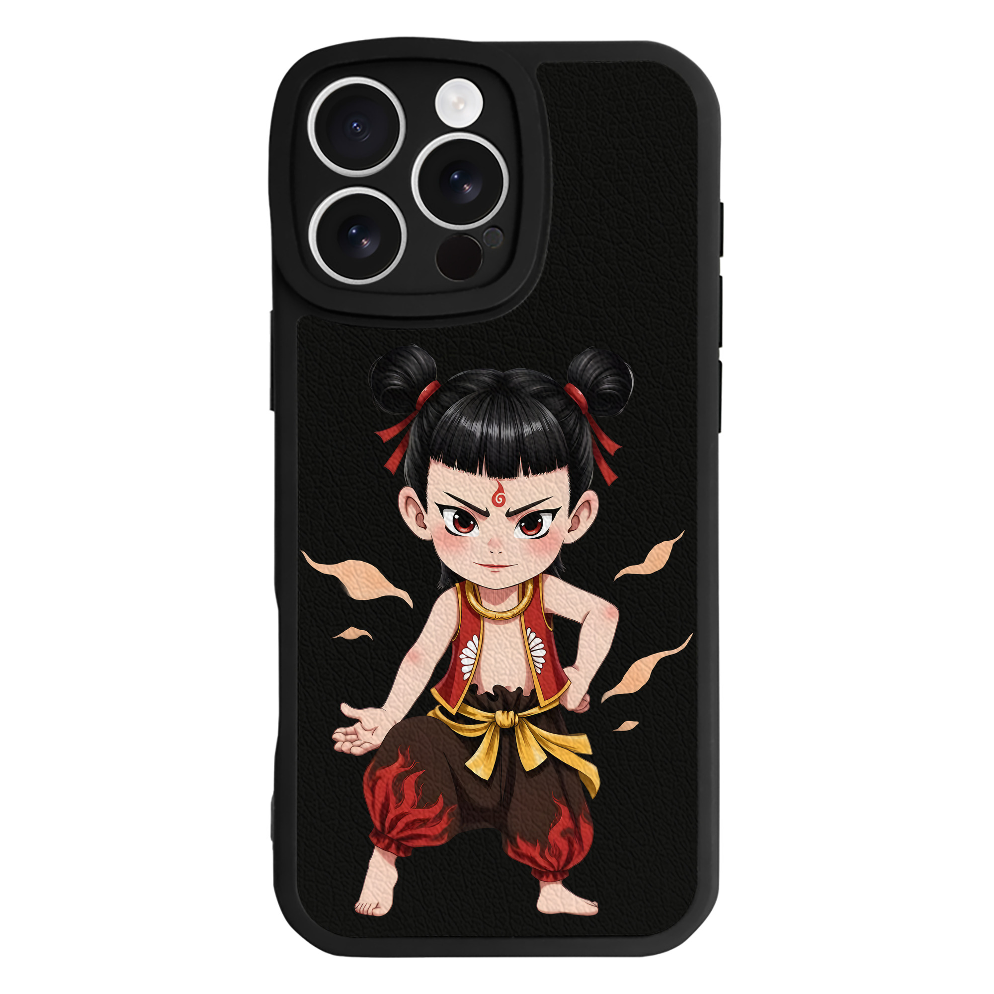 （画像用） Ne Zha 2 ナタ 魔童の大暴れ 【iPhone 16シリーズ対応】シリコンスマホケース（レザー調） 材質：シリコン